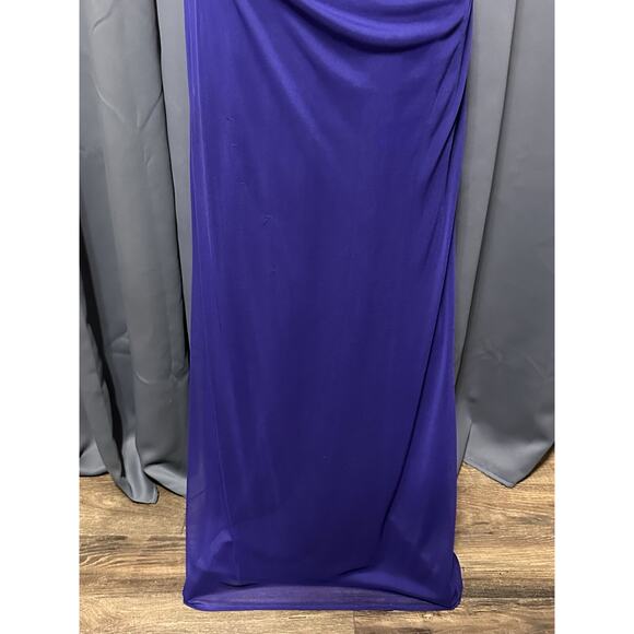 BLONDIE NITES Womens Purple Evening Gown Prom Dress Stacy Sklar Sz 9 - Picture 6 of 16